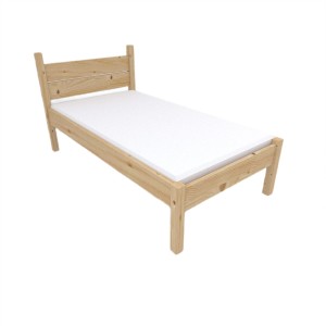 Łóżko drewniane 70x180 + stelaż podwyższone BEAM