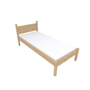 Łóżko drewniane 120x200 LEAF +stelaż podwyższone