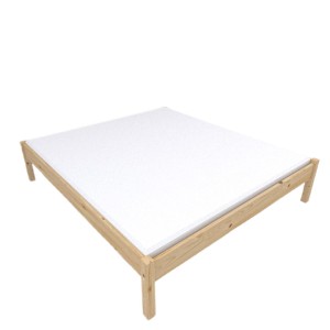 Łóżko drewniane 180x200 NATURE +stelaż podwyższone